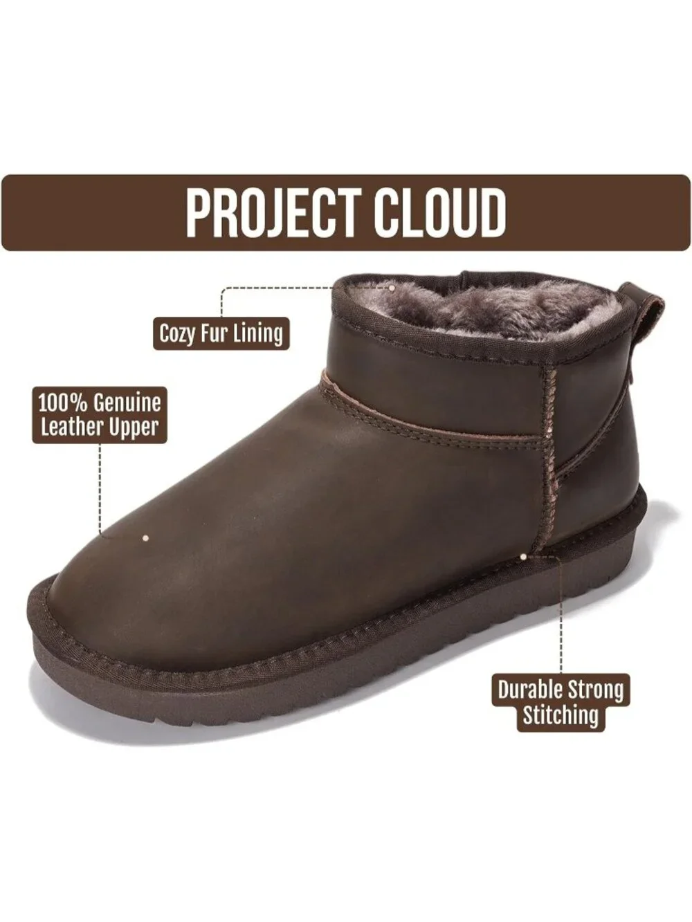 Womens Brown Distressed Suede Cloud Genuine Leather Comfortable Ankle Boots